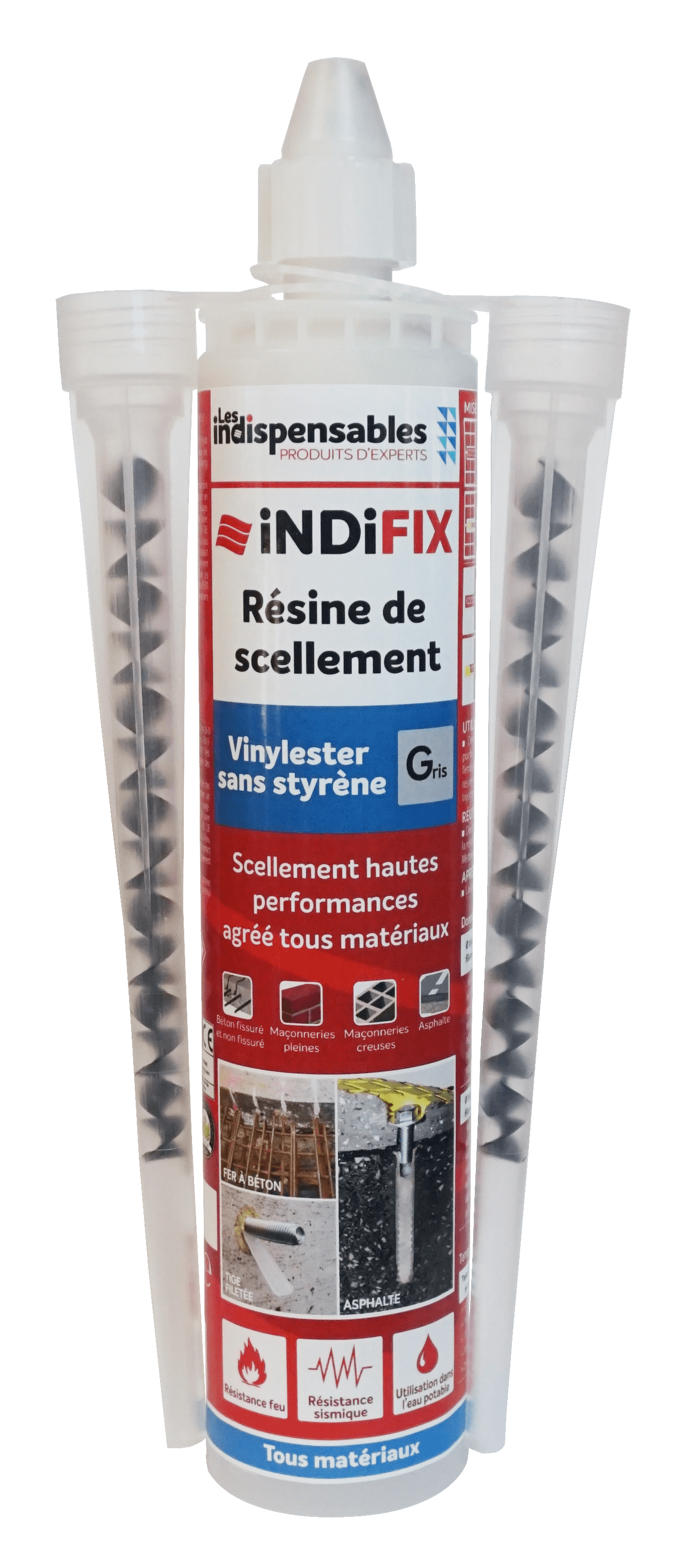 INDIFIX - résine de scellement vinylester - Les indispensables